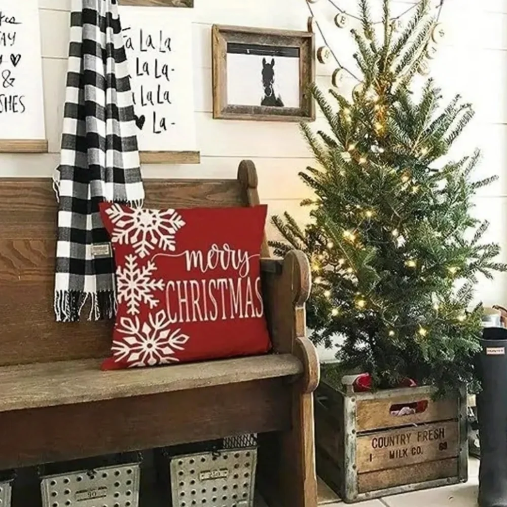 Christmas Pillow Covers 18x18 Set 0f 2 For Christmas Decorations Buffalo Plaid S